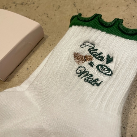 ŌRA Pilates Grip Socks | Pilates & Matcha | Non-Slip Studio Socks - Picture 6 of 6